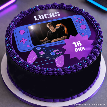 Foto comestível de 24 cm para personalizar jogos de videogame