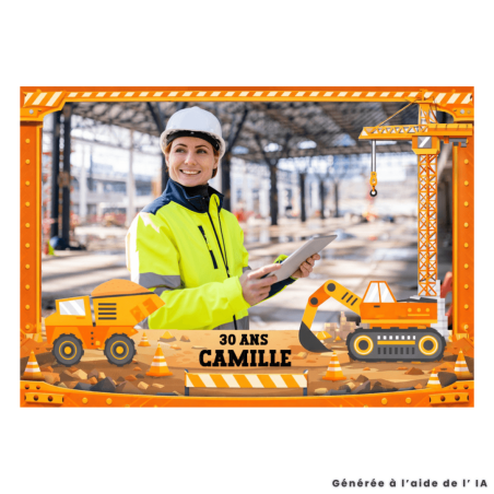 Foto comestível personalizável A4 canteiro de obras