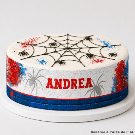 Contorno de aranha personalizável para bolo