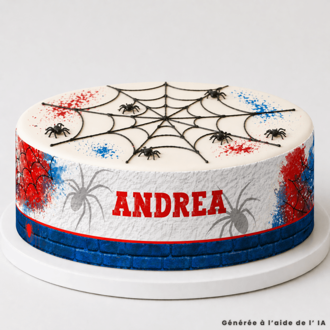 Contorno de aranha personalizável para bolo