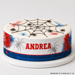 Contorno de aranha personalizável para bolo