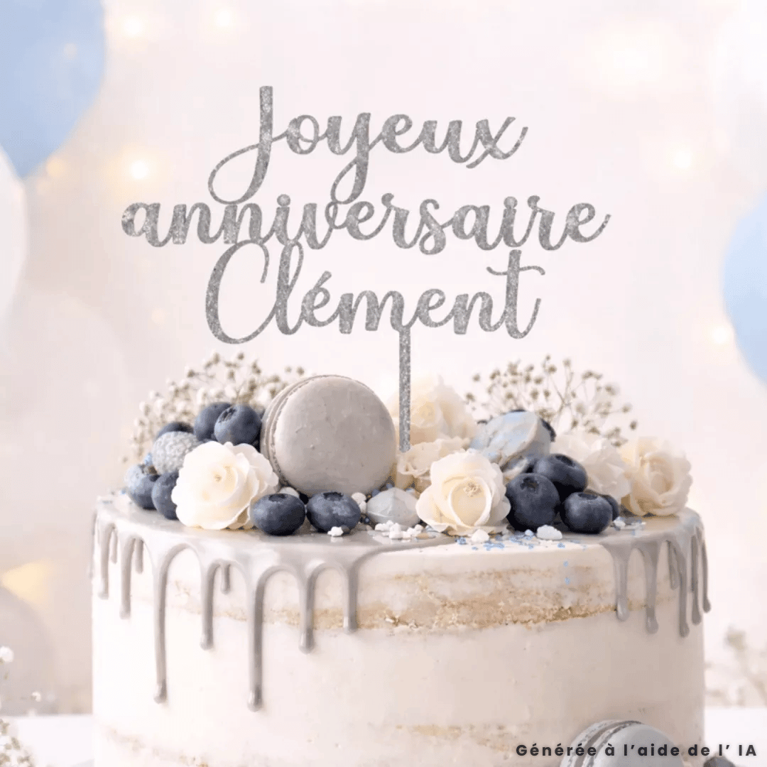 Topper de bolo de feliz aniversário para personalizar