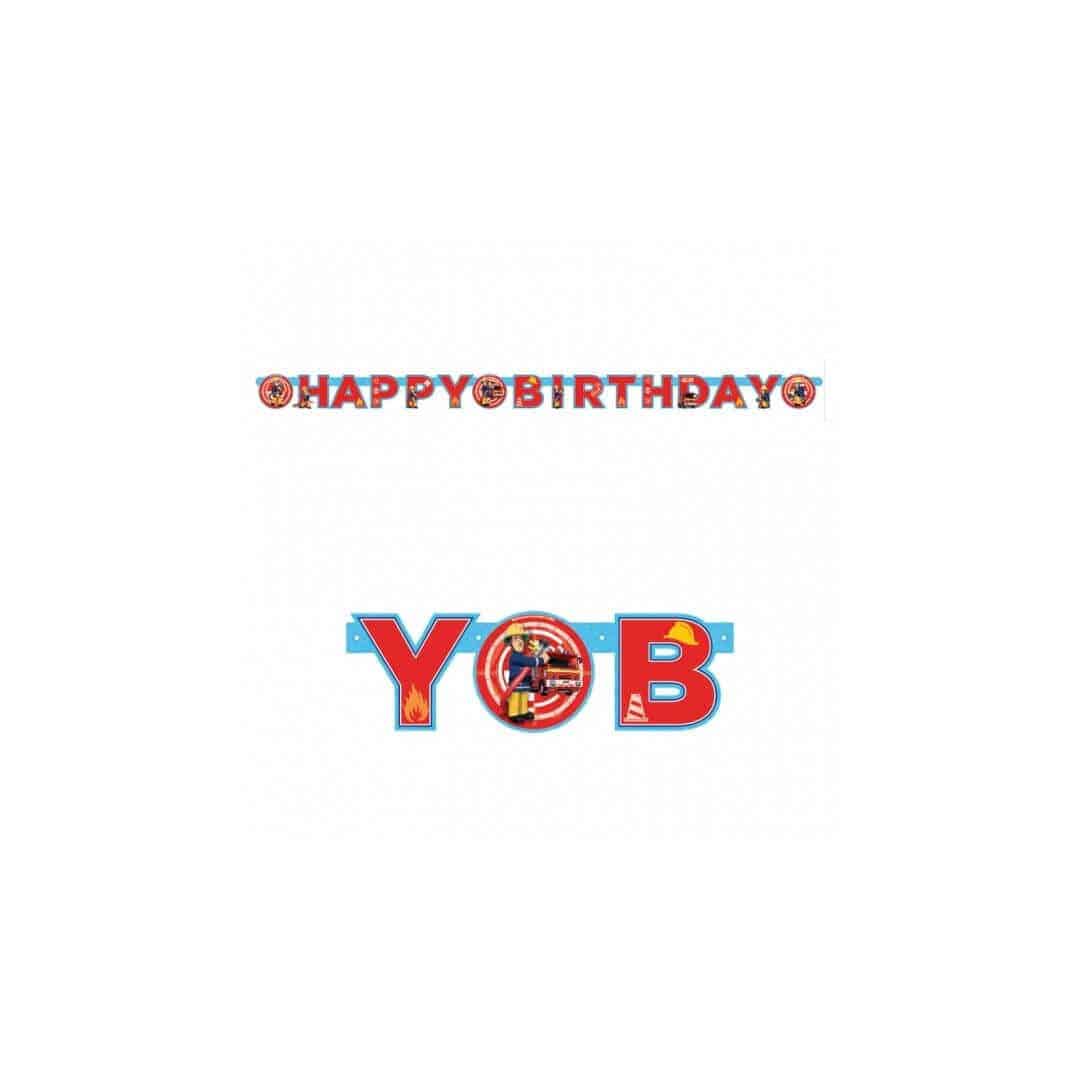 Banner de aniversário do bombeiro-Sam