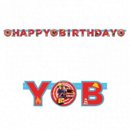 Banner de aniversário do bombeiro-Sam