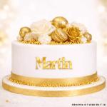 Topper de Bolo Personalizado com Nome Clássico | Autour du Gâteau