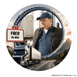 Foto comestível - 24cm - caminhão - personalizada