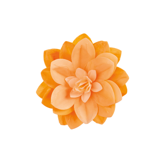 flor de lírio d'água de papel de arroz laranja