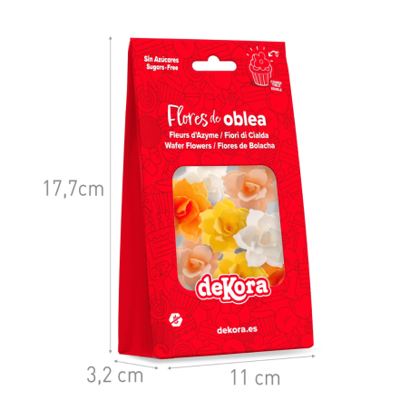 8 flores de lírio-d'água de papel de arroz Decora