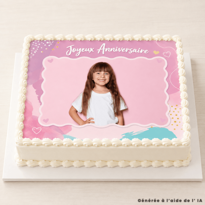 A sua fotografia comestível em tema feminino 21x29 cm (A4) a um preço baixo!