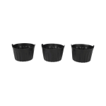 Conjunto de 3 formas redondas de silicone para fritadeira a ar, 8 cm