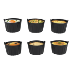 Formas de silicone para fritadeira a ar, ideais para muffins e porções individuais.