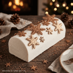 Flocos de neve de bronze para bolos e troncos de Natal (12 unidades)