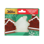 Cortador de biscoitos e carimbo de biscoito em formato de casinha de gengibre da Wilton.