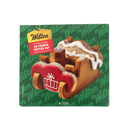 Conjunto de cortadores de biscoito em formato de trenó do Papai Noel