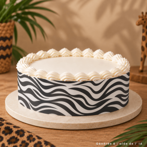 Contorno de bolo zebra