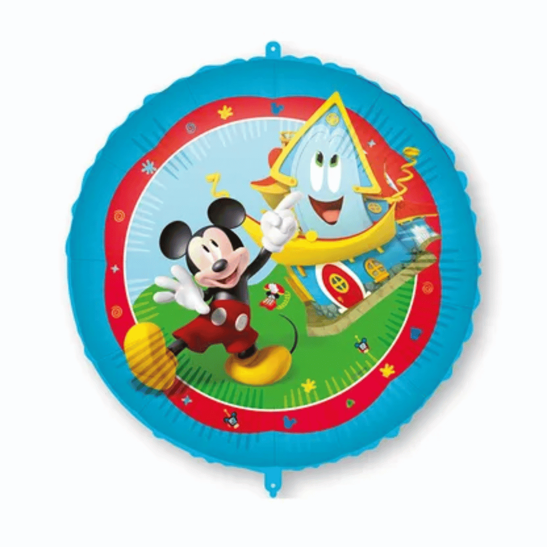 Balão gigante de aniversário do Mickey Mouse em folha metálica - 46 cm
