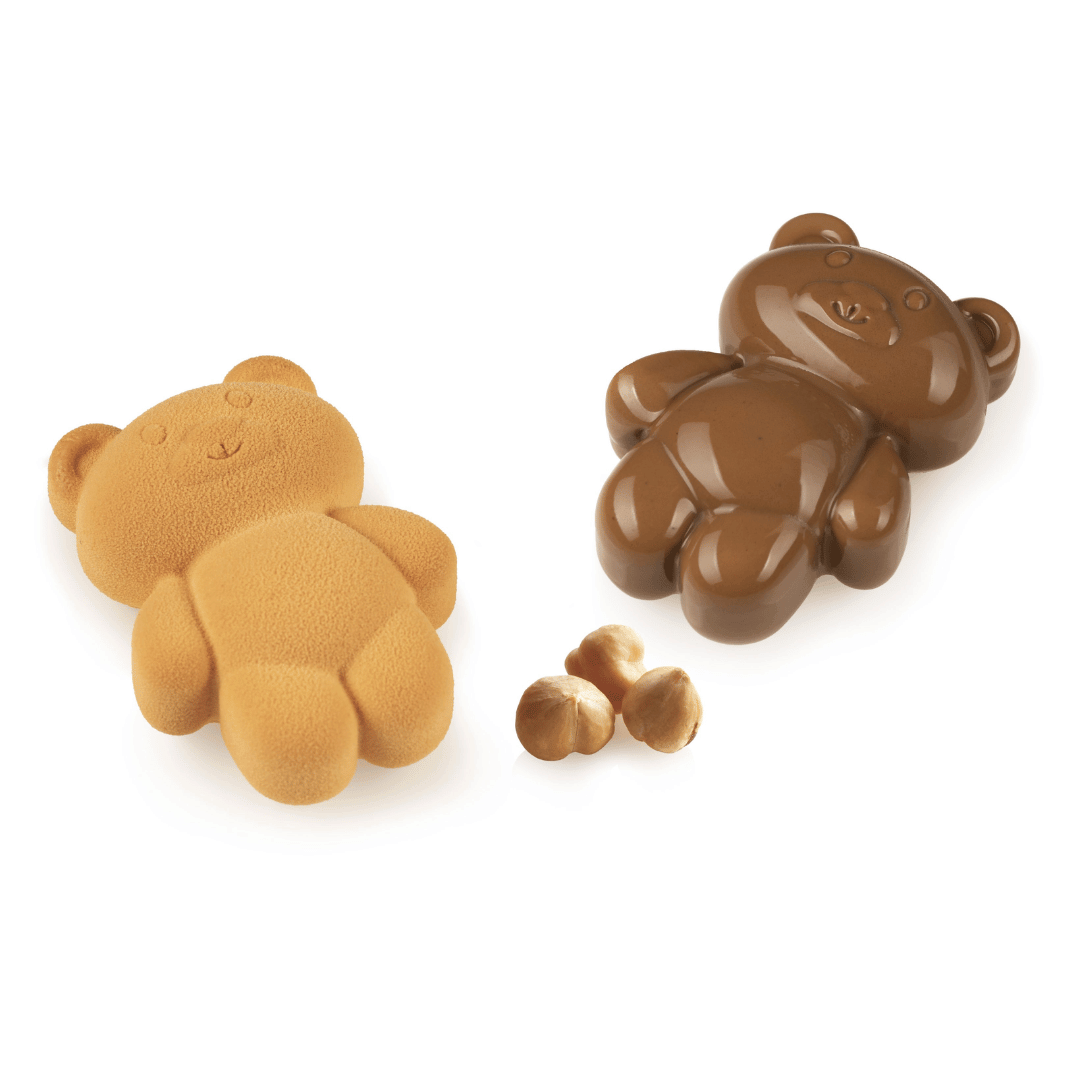 bolinhos de chocolate em formato de urso da Silikomart