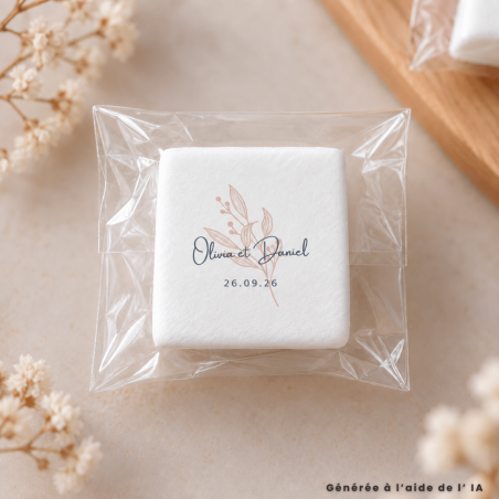 marshmallow de casamento embalado individualmente