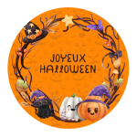 Disco de açúcar para bolo de abóbora feliz Halloween