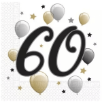 guardanapo de papel para aniversário de 60 anos