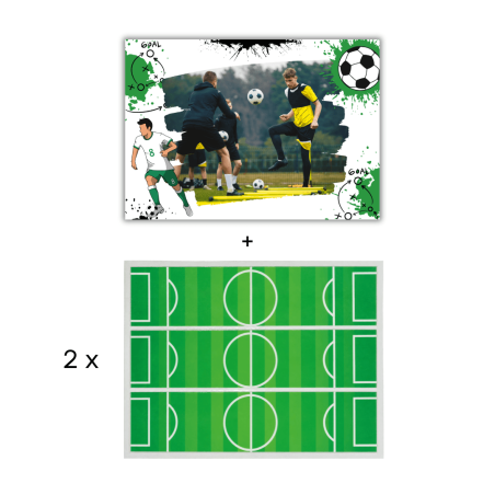 Kit de decoração de bolo personalizado tema futebol