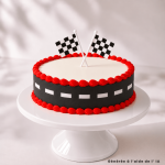 Esboço de bolo de açúcar de estrada - Bolo de carros