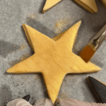 glitter dourado comestível para biscoitos de Natal