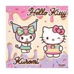 20 guardanapos de papel Hello Kitty Kuromi