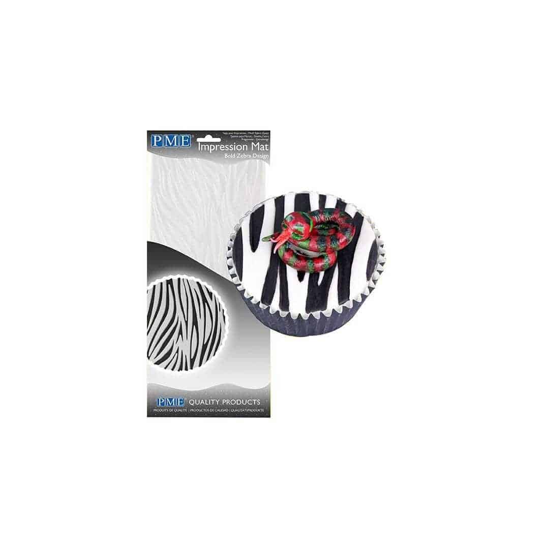 Tapete com estampa de zebra para pasta de açúcar