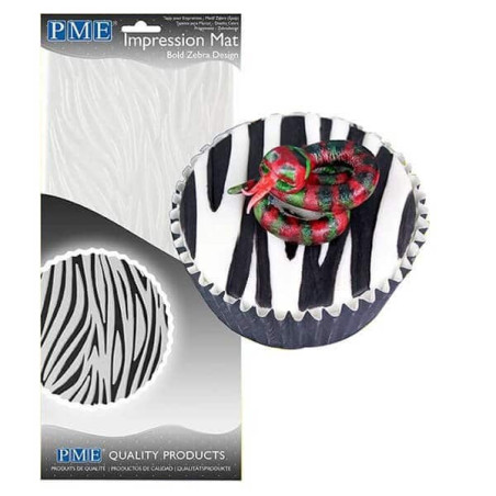 Tapete com estampa de zebra para pasta de açúcar
