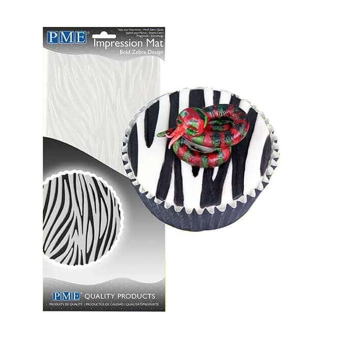 Tapete com estampa de zebra para pasta de açúcar