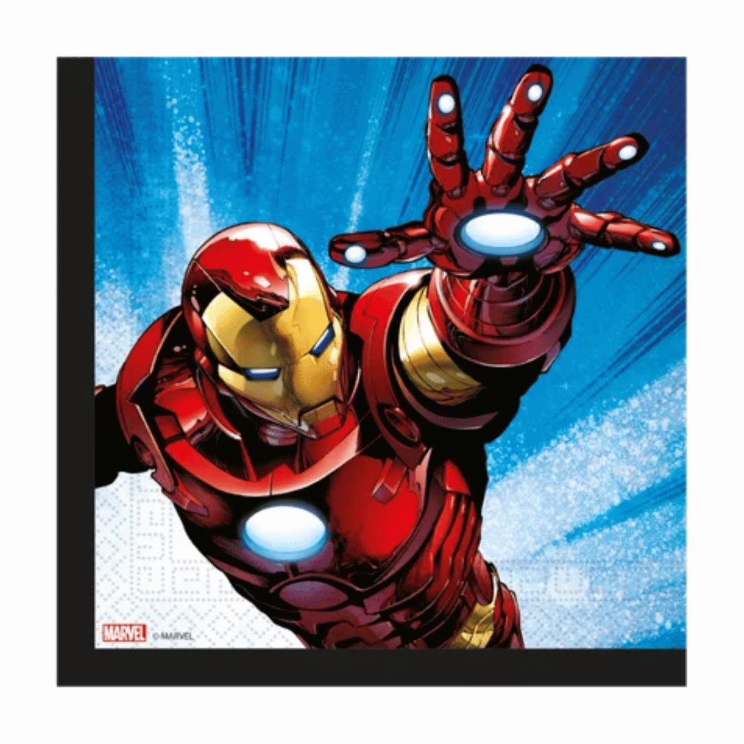 Guardanapo de aniversário de duas camadas do Homem de Ferro