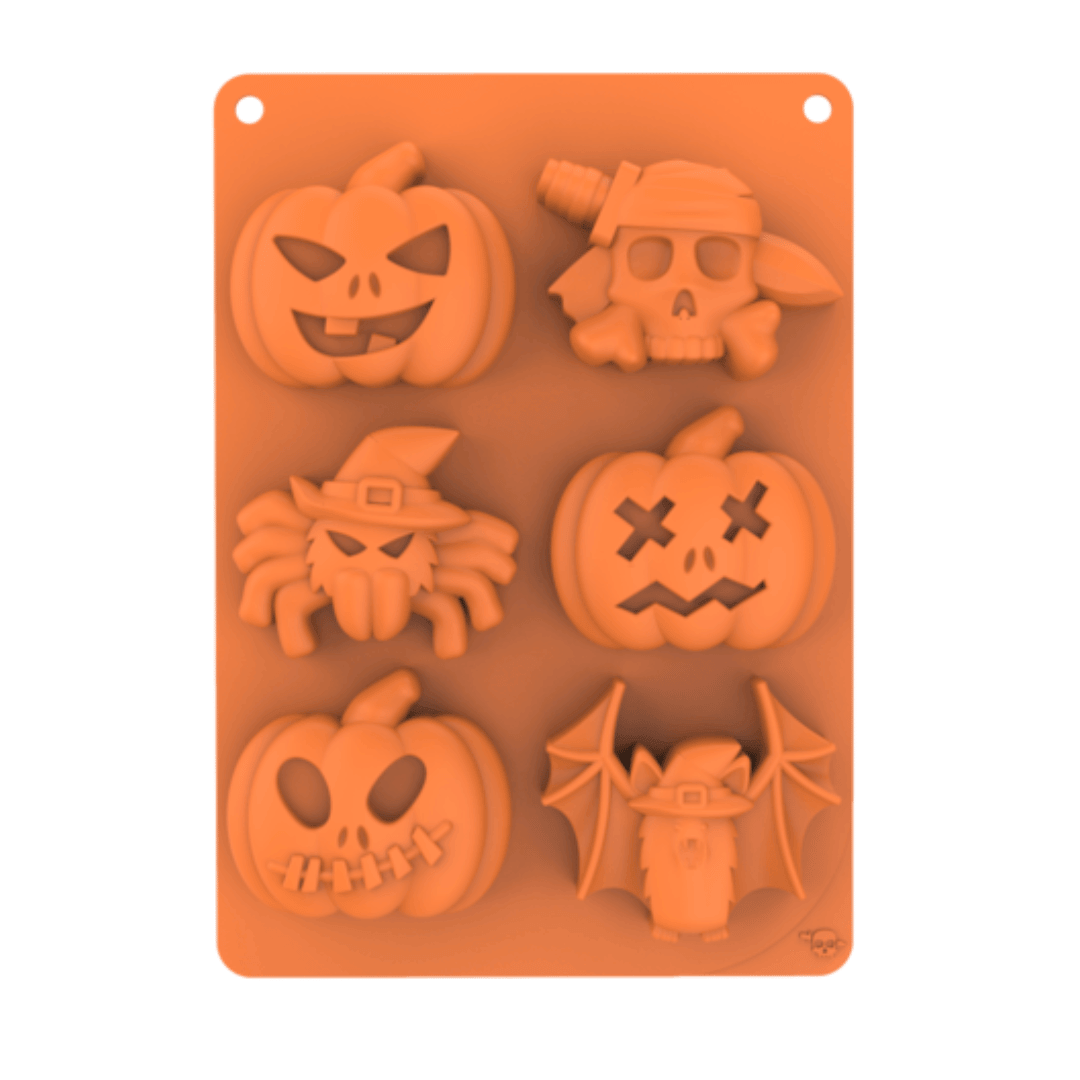 Formas de silicone para bolo de Halloween: abóbora, morcego e caveira - Cécoa Paris
