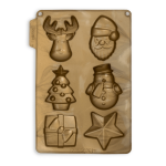 Forma de silicone para bolinhos de Natal individuais