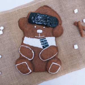 Molde de silicone em formato de ursinho de pelúcia para bolo de Natal