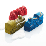 Ideias de decoração de Natal com tronco em formato de locomotiva - Pavoni Itaila