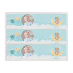 Esboço de batismo de menino personalizável para bolo