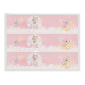 Esboço de batismo de menina personalizável para bolo