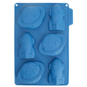 Forma para 6 mini bolos com tema espacial