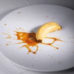 forma trompe l'oeil para bolo de banana