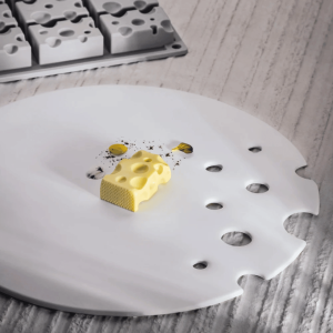 molde trompe l'oeil com queijo Gruyère