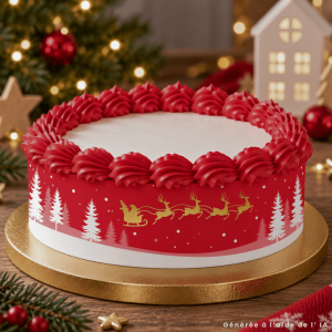 Esboço de bolo de açúcar comestível de Natal
