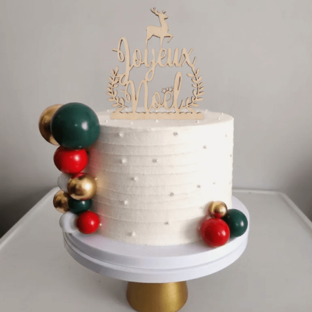 Bolas decorativas modernas para decorar bolos de Natal.