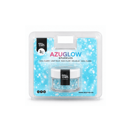 glitter comestível azul celeste azuglow