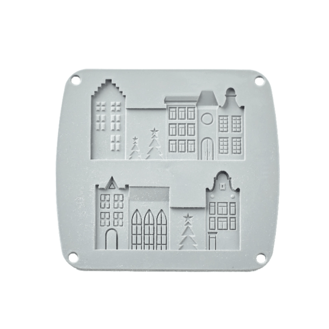 molde de silicone para vila natalina