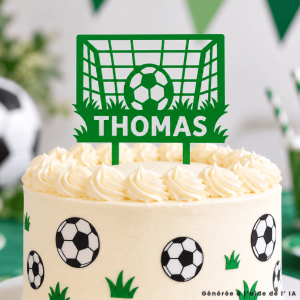 Gaiola de futebol para topo de bolo para personalizar | Entrega 24/48 horas