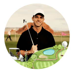 Foto comestível Rodada de golfe 20 cm