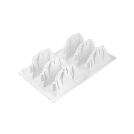 Forma Silikomart Dolomiti para 6 troncos de Natal