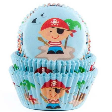 50 forminhas de cupcake pirata