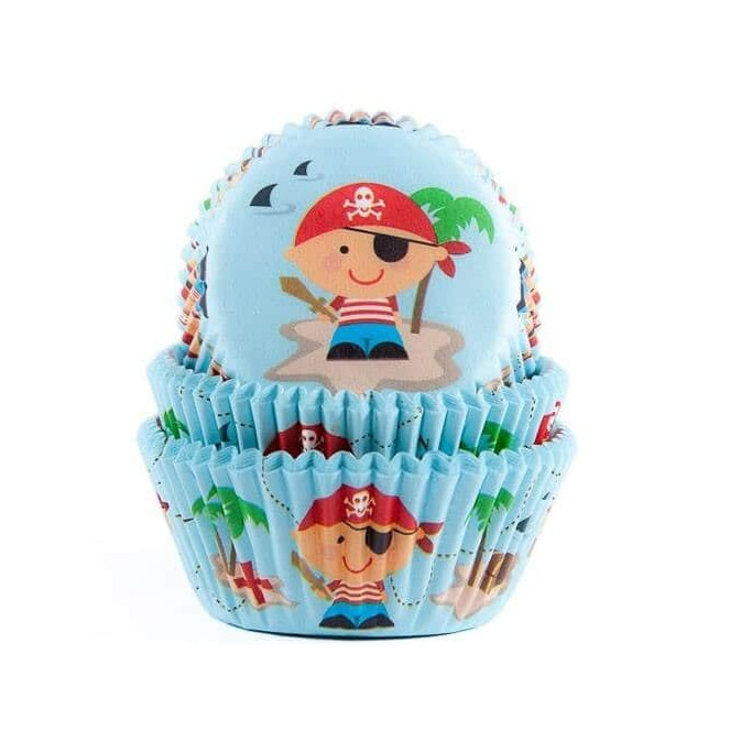 50 forminhas de cupcake pirata